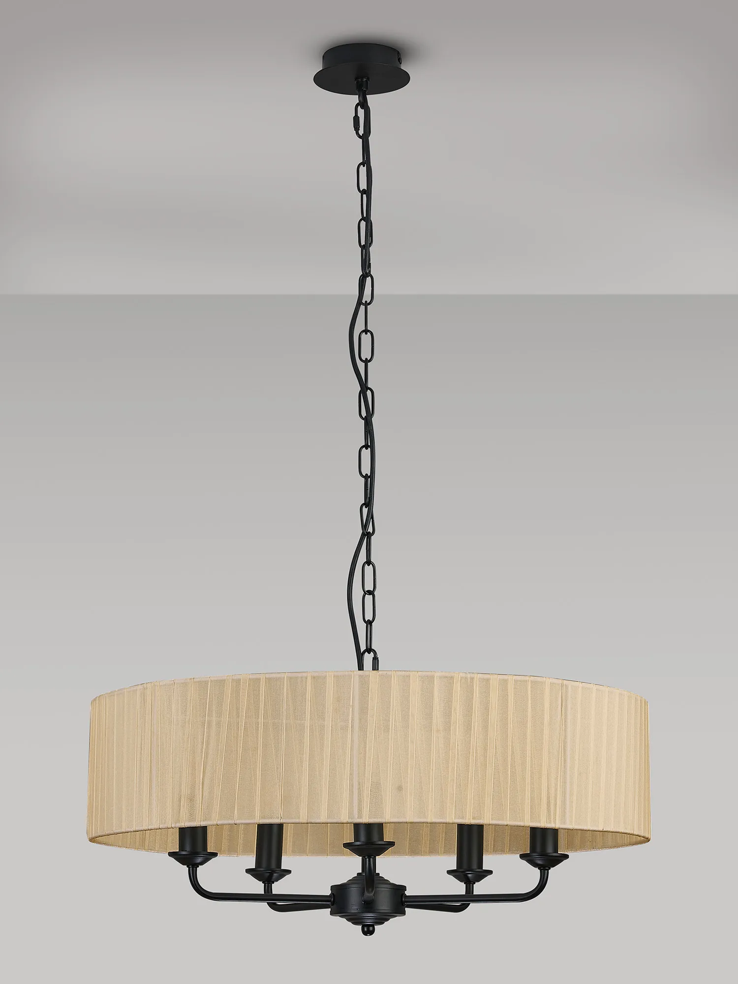 Banyan 45cm 3 Light Pendant Matt Black, Soft Bronze DK1030  Deco Banyan MB SB